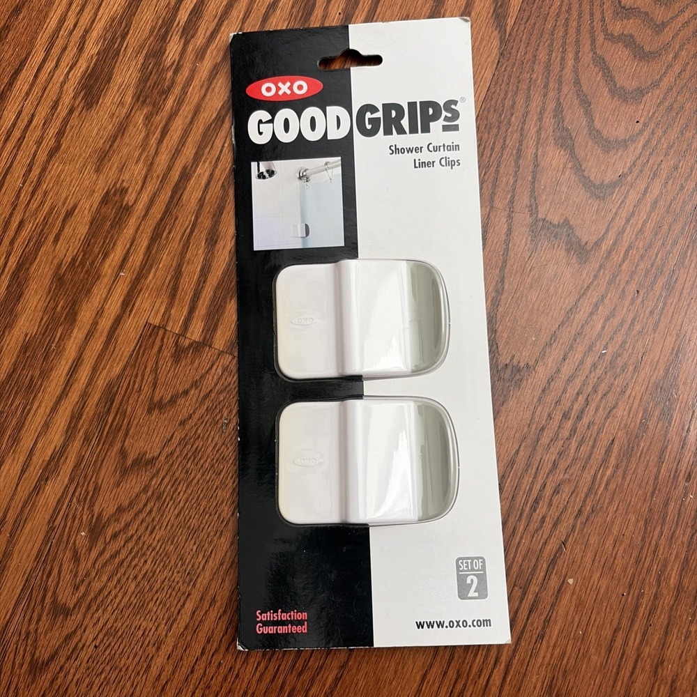 Oxo  Good Grips  Shower Curtain Liner Clips Set of 2 Clips NEW 1452880